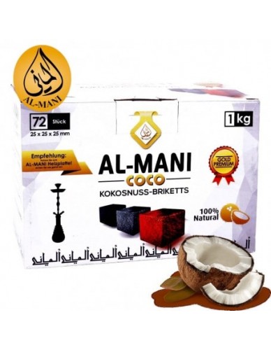 Charbon Naturel  Al-Mani Coco 72 pièces 1kg