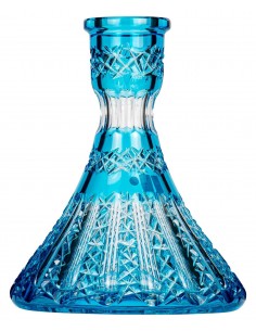 Vase Caesar Bohemiae - Cone - Vertical - Turquoise