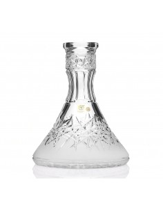 Vase Caesar Crystal - Cone - Hoarfrost Down - Clear