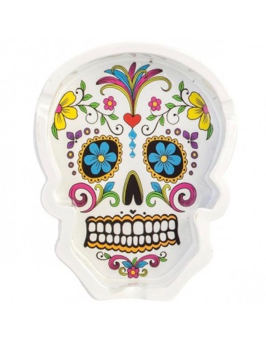 Cendrier tête de mort en résine