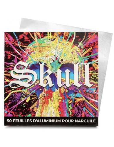 Feuilles d aluminium Hookah Skull